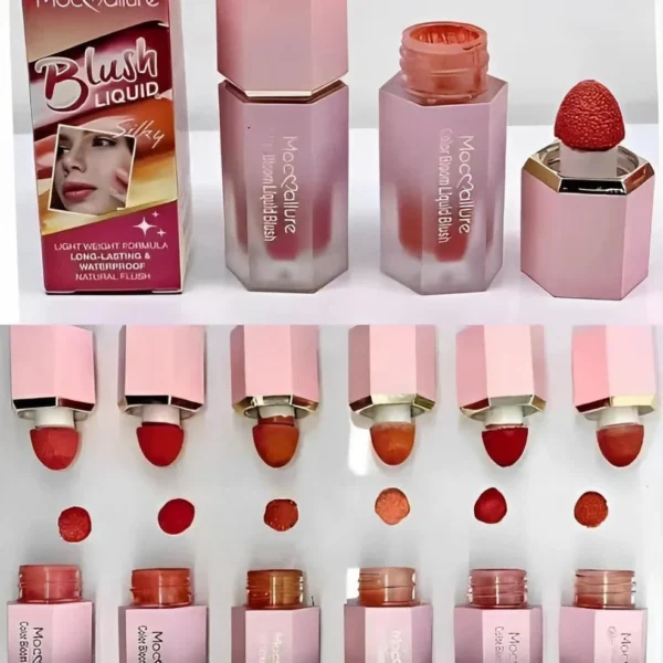 Mocallure Set of 6 Liquid Mousse Blushes with Sponge Applicator Thumbnail 1