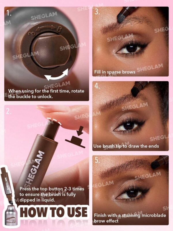 Sheglam Brow-Fection Angled Brush & Dip-Espresso Thumbnail 2