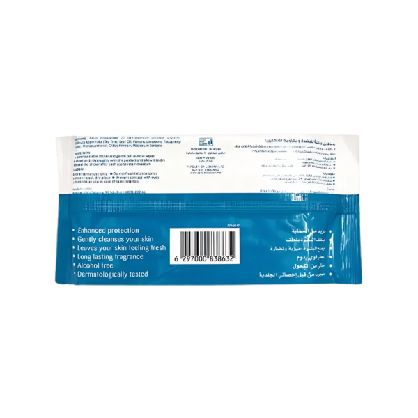 Yardley Anti-Bacterial Tea Tree Oil Skin Wipes 40S Thumbnail 01